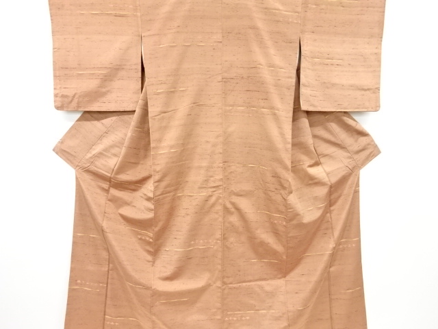 JAPANESE KIMONO / FUSHI TSUMUGI / WOVEN ABSTRACT STRIPE